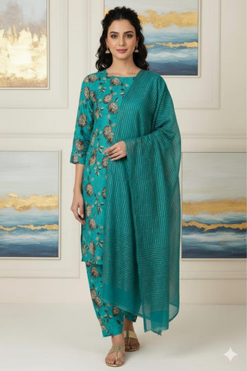 MULTICOLOR PRINTED KHADDAR UNSTITCHED 3PC