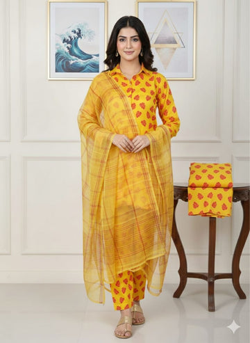 MULTICOLOR PRINTED KHADDAR UNSTITCHED 3PC